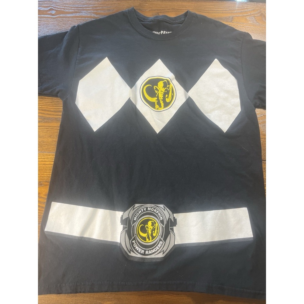 Mighty Morphin Power Rangers Short Sleeve T-Shirt Men's Medium Black Ranger